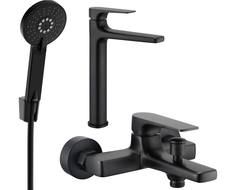 Mexen Lynx R40 Badewannen-Set, schwarz - 745913R40-70