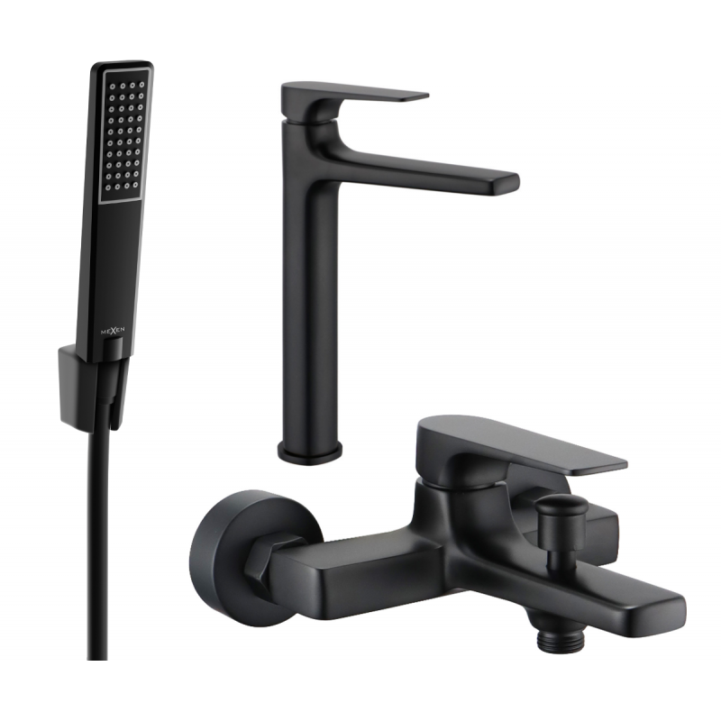Mexen Lynx R72 conjunto de bañera, negro - 745913R72-70