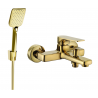 Mexen Lynx R62 bath faucet with shower set, gold - 74593R62-50