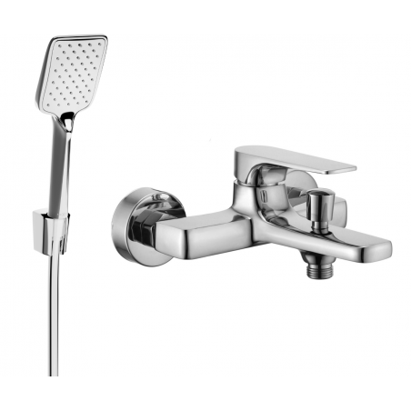 Mexen Lynx R62 bathtub faucet with shower set, chrome - 74593R62-00
