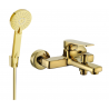 Mexen Lynx R40 bath tap with shower set, gold - 74593R40-50