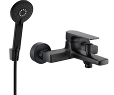 Mexen Lynx R40 Badewannenarmatur mit Duschset, schwarz - 74593R40-70