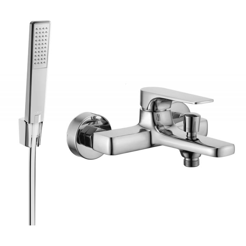 Mexen Lynx R72 Badarmatur mit Duschset, Chrom - 74593R72-00