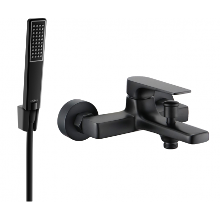 Mexen Lynx R72 mitigeur baignoire avec douchette, noir - 74593R72-70