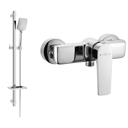 Mexen Lynx DQ62 doucheset met douche, chroom - 74594DQ62-00