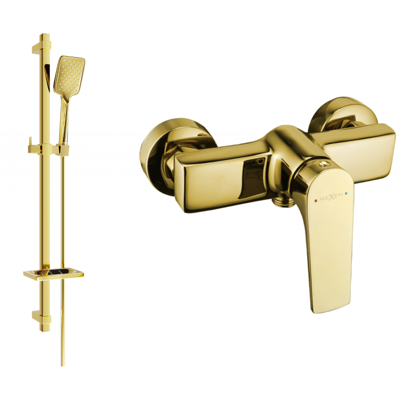 Mexen Lynx DQ62 mitigeur de douche avec ensemble de douche, doré - 74594DQ62-50