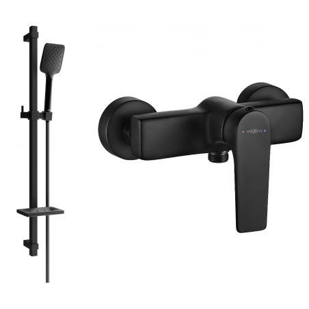 Mexen Lynx DQ62 duschblandare med duschset, svart - 74594DQ62-70