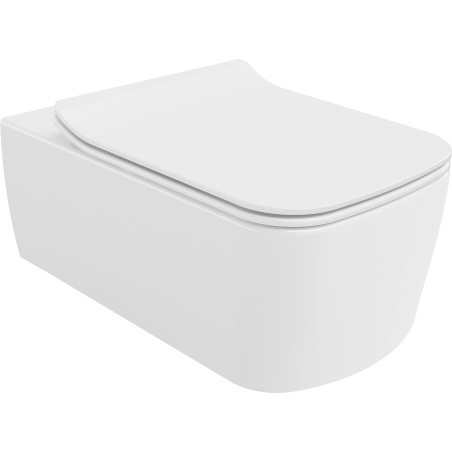 Mexen York WC-Schüssel Rimless mit Slim-Absenkautomatik-Sitz, Duroplast, Weiß Glanz - 30114000