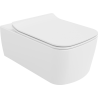 Mexen York WC školjka Rimless s počasi padajočim slim pokrovom, duroplast, bela sijaj - 30114000