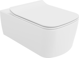 Mexen York Rimless WC Bowl with Soft-Close Slim Seat, Duroplast, Glossy White - 30114000