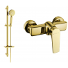 Mexen Lynx DQ40 shower mixer with shower set, gold - 74594DQ40-50