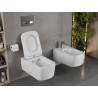Mexen York Rimless WC-pott koos aeglaselt sulguva slim duroplast WC-kaanega, valge läikiv - 30114000