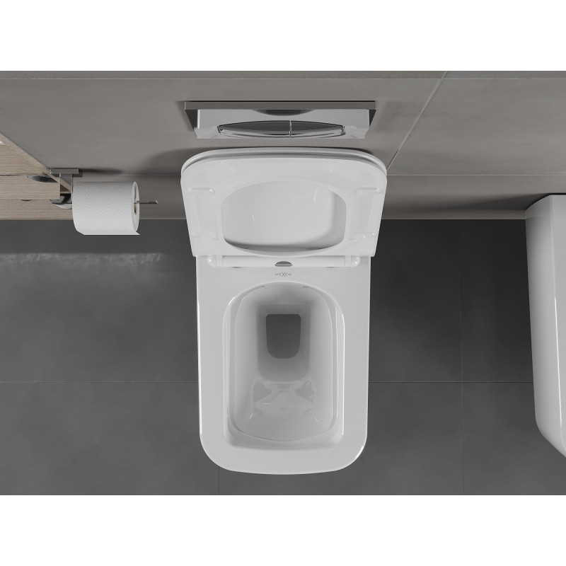 Mexen York miska wc Rimless z deską wolnoopadającą slim, duroplast, biała połysk - 30114000