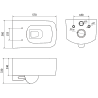 Mexen York WC-Schüssel Rimless mit Slim-Absenkautomatik-Sitz, Duroplast, Weiß Glanz - 30114000