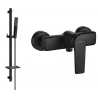 Mexen Lynx DQ72 shower faucet with shower set, black - 74594DQ72-70