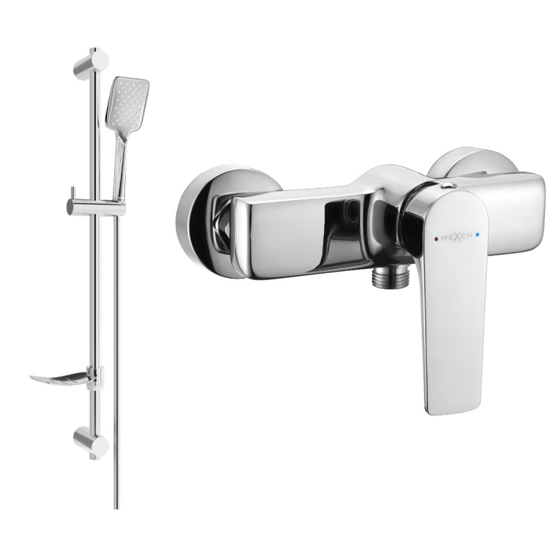 Mexen Lynx DF62 Shower Faucet with Shower Set, Chrome - 74594DF62-00