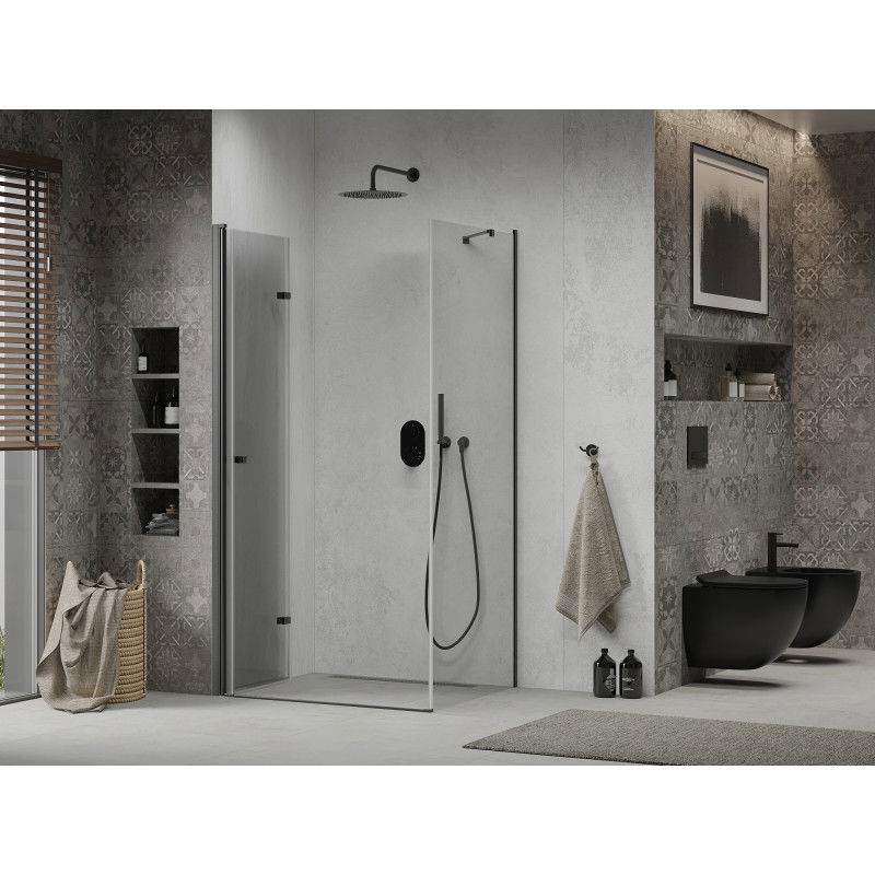 Mexen Lima folding shower enclosure 110 x 90 cm, transparent, black - 856-110-090-70-00