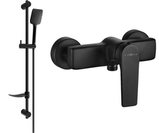 Mexen Lynx DF62 shower faucet with shower set, black - 74594DF62-70