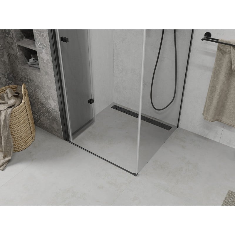 Mexen Lima folding shower cabin 110 x 110 cm, transparent, black - 856-110-110-70-00
