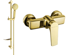 Mexen Lynx DF40 Shower Faucet with Shower Set, Gold - 74594DF40-50
