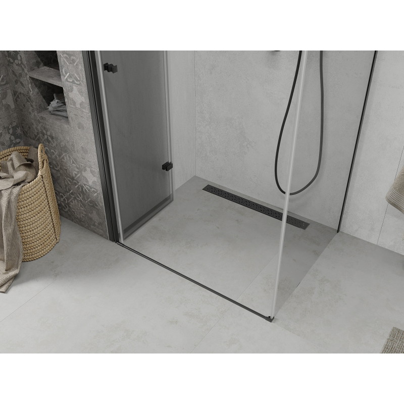 Mexen Lima sklopiva tuš kabina 120 x 100 cm, prozirna, crna - 856-120-100-70-00