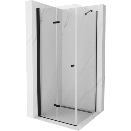 Mexen Lima faltbare Duschkabine 120 x 120 cm, transparent, schwarz - 856-120-120-70-00