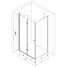 Mexen Lima faltbare Duschkabine 120 x 120 cm, transparent, schwarz - 856-120-120-70-00