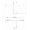 Mexen Lynx DF72 Duscharmatur mit Duschset, Chrom - 74594DF72-00