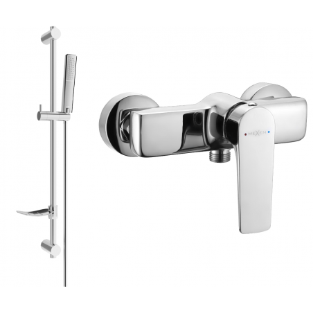 Mexen Lynx DF72 Duscharmatur mit Duschset, Chrom - 74594DF72-00