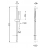 Mexen Lynx DF72 robinet de douche avec ensemble de douche, chrome - 74594DF72-00