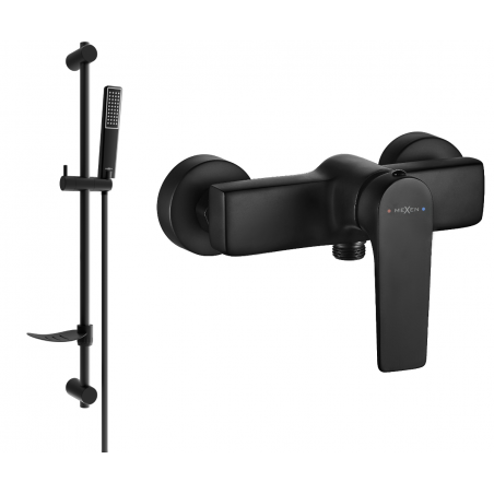 Mexen Lynx DF72 duschblandare med duschset, svart - 74594DF72-70