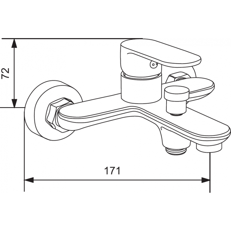 Mexen Milo DF40 Wannen-Set, Chrom - 71303DF40-00