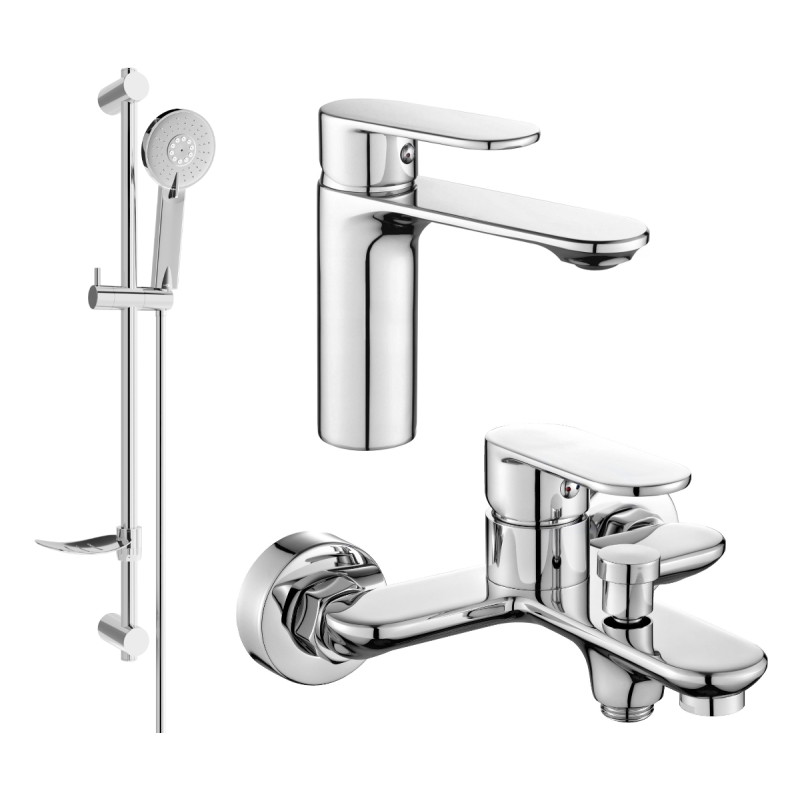 Mexen Milo DF40 Bathtub Set, Chrome - 71303DF40-00