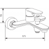 Mexen Milo DF40 ensemble baignoire, doré - 71303DF40-50