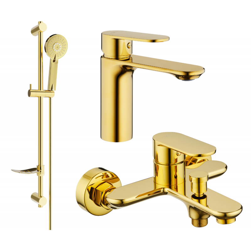 Mexen Milo DF40 Buedzëmmer-Set, gëllen - 71303DF40-50