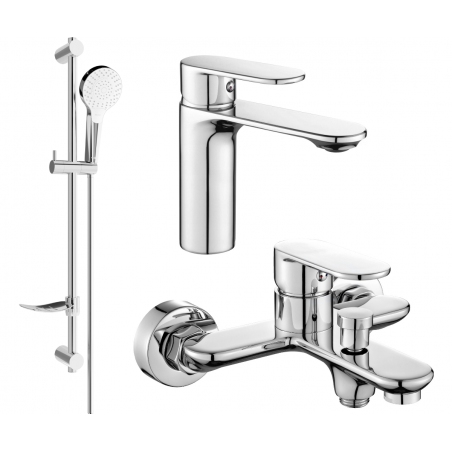 Mexen Milo DF05 zestaw wannowy, chrom - 71303DF05-00