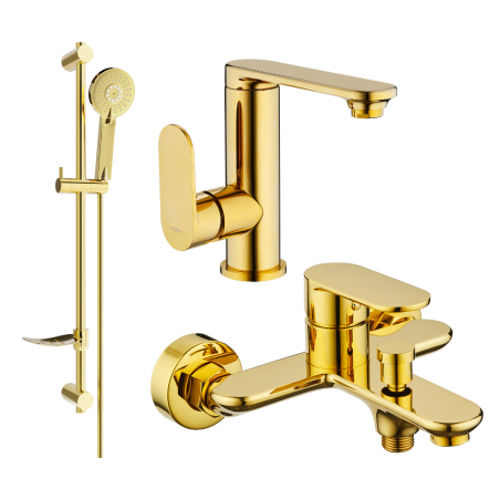 Mexen Milo DF40 badkuipset, goud - 713053DF40-50