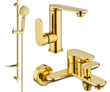 Mexen Milo DF40 vannikomplekt, kuldne - 713053DF40-50