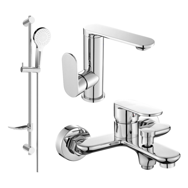 Mexen Milo DF05 vannikomplekt, kroom - 713053DF05-00