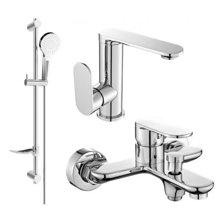 Mexen Milo DF05 vannikomplekt, kroom - 713053DF05-00