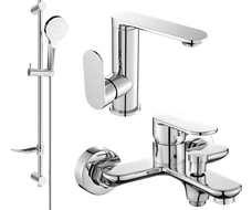 Mexen Milo DF05 vannikomplekt, kroom - 713053DF05-00