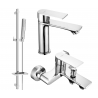Mexen Royo DQ72 Bathtub Set, Chrome - 72203DQ72-00