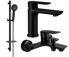 Mexen Alfa DQ40 conjunto de bañera, negro - 745703DQ40-70