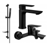 Mexen Alfa DF72 juego de bañera, negro - 745703DF72-70