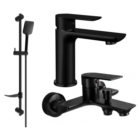 Mexen Alfa DF62 set de baño, negro - 745703DF62-70