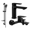 Mexen Alfa DF62 conjunto de banheira, preto - 745703DF62-70
