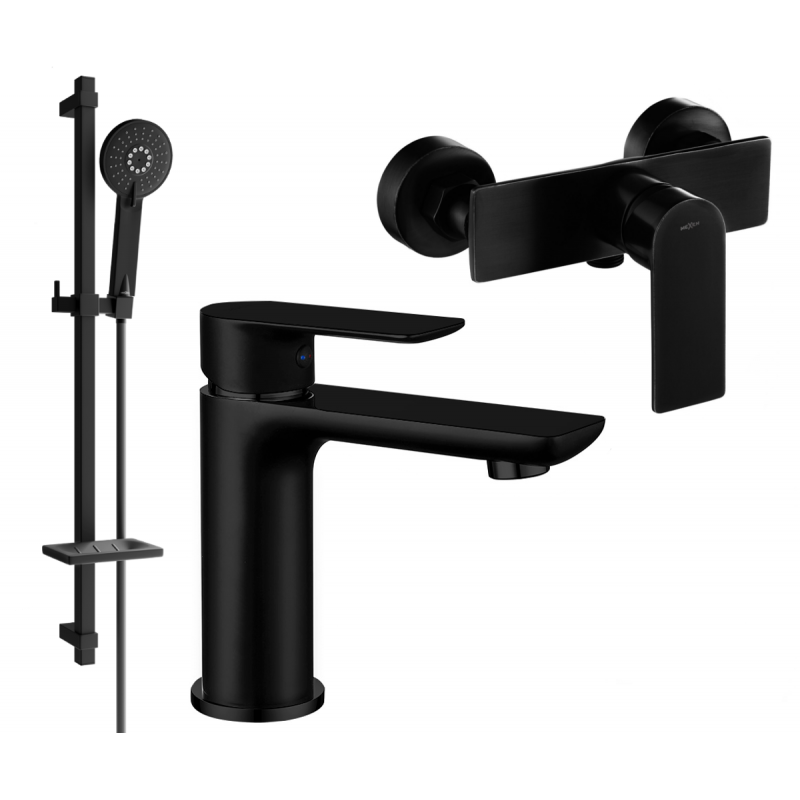 Mexen Alfa DQ40 conjunto de ducha, negro - 745704DQ40-70