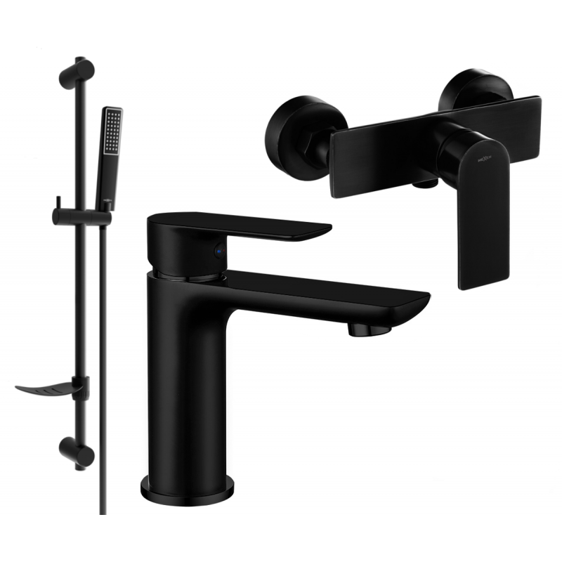 Mexen Alfa DF72 conjunto de duche, preto - 745704DF72-70