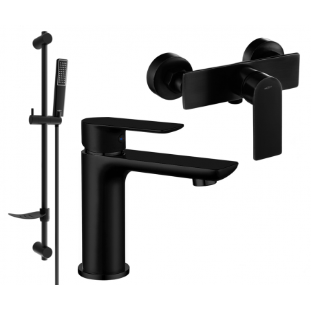 Mexen Alfa DF72 juego de ducha, negro - 745704DF72-70