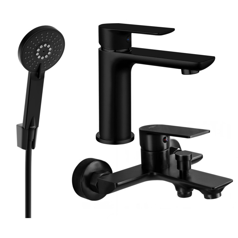 Mexen Alfa R40 vannikomplekt, must - 745703R40-70